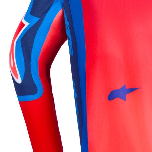 Alpinestars Youth Supertech Vista Jersey Dark Navy Hot Coral Cobalt