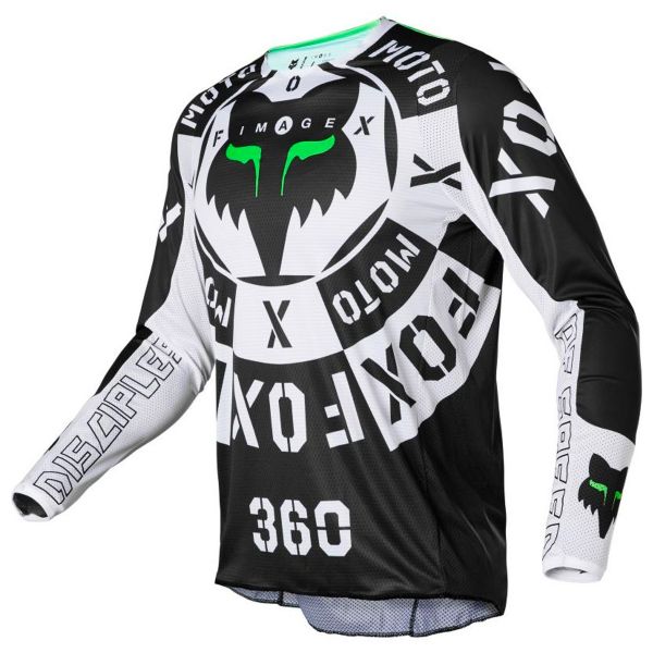 Camiseta Motocross FOX 360 Nobyl Black White