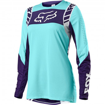 Camiseta Motocross FOX Flexair Mach One Woman Aqua