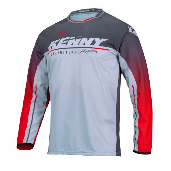 Camiseta Motocross Kenny Track Focus Grey Red Jersey