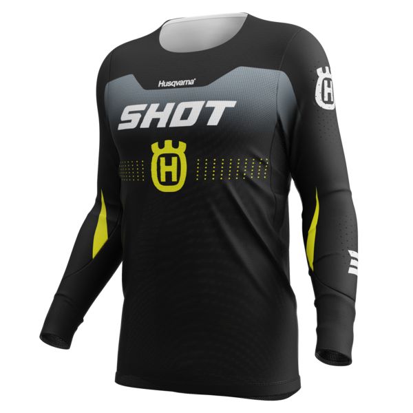 Camiseta Motocross SHOT Aerolite Hva 26 Negro Gris