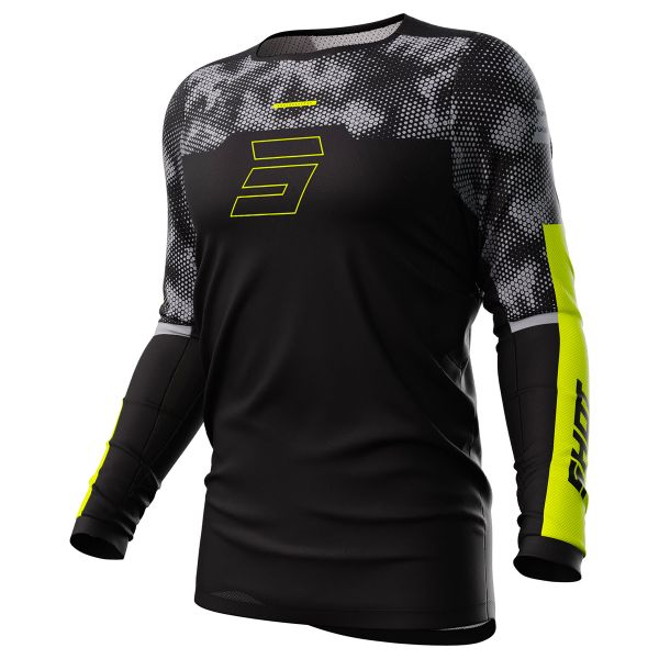 Camiseta Motocross SHOT Contact Patrol Black Neon Yellow Camiseta Motocross SHOT Contact Patrol Black Neon Yellow