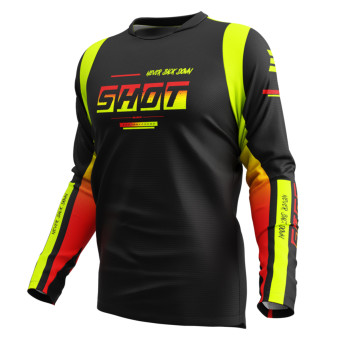 Camiseta Motocross SHOT Devo Block Amarillo Neón Camiseta Motocross SHOT Devo Block Amarillo Neón