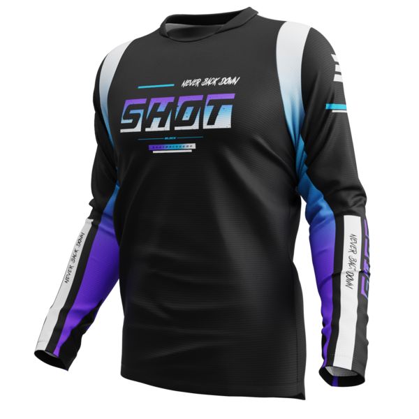 Camiseta Motocross SHOT Devo Block Morado