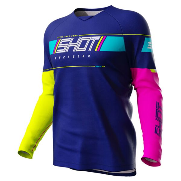 Camiseta Motocross SHOT Draw Indy Blue Nio