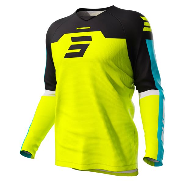 Camiseta Motocross SHOT Draw Iron Neon Yellow Ni�o