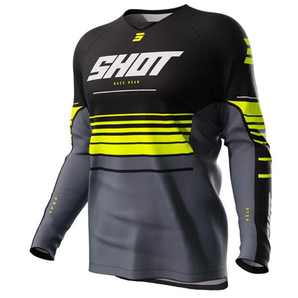 Camiseta Motocross SHOT Draw Peak Neon Yellow Ni�o