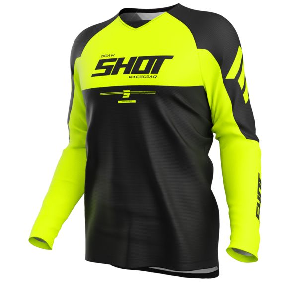 Camiseta Motocross SHOT Dibujar Privado Amarillo Nen