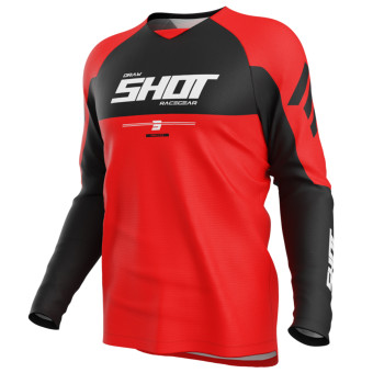 Camiseta Motocross SHOT Dibujar Privado Rojo