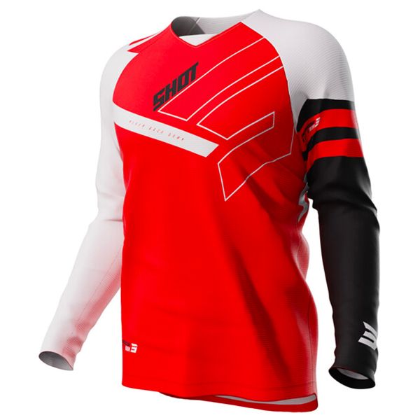 Camiseta Motocross SHOT Draw Rush Red Nio