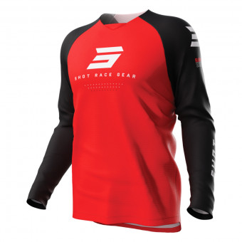 Camiseta Motocross SHOT Raw Escape Kid Red