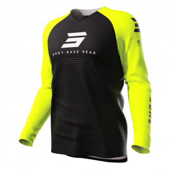 Camiseta Motocross SHOT Raw Escape Neon Yellow