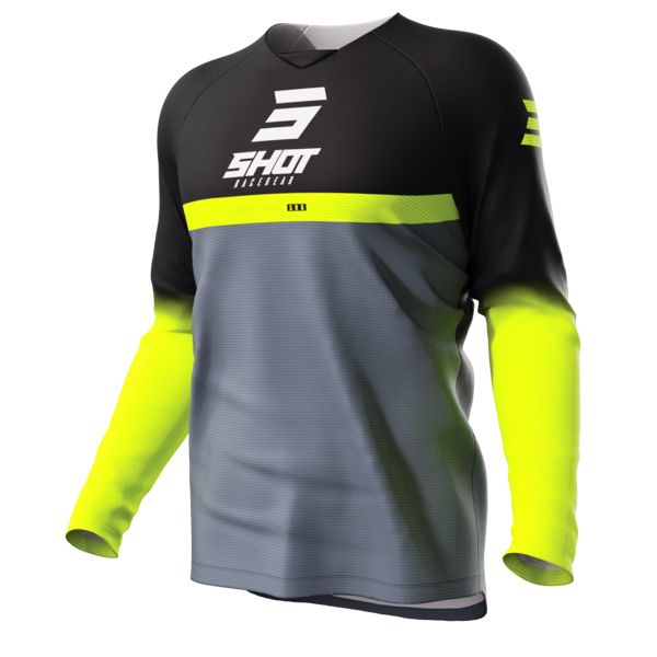 Camiseta Motocross SHOT Raw Reflex Kid Black