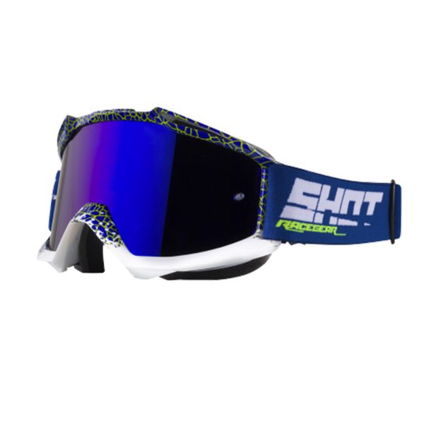Gafas motocross SHOT Iris Dunkle Blue Neon Yellow Iridum Blue