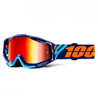 Gafas motocross 100% Racecraft Calculus Navy Mirror Red