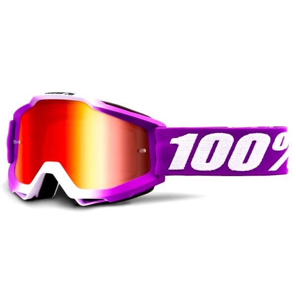 Gafas motocross 100% Accuri Framboise Mirror Red Lens