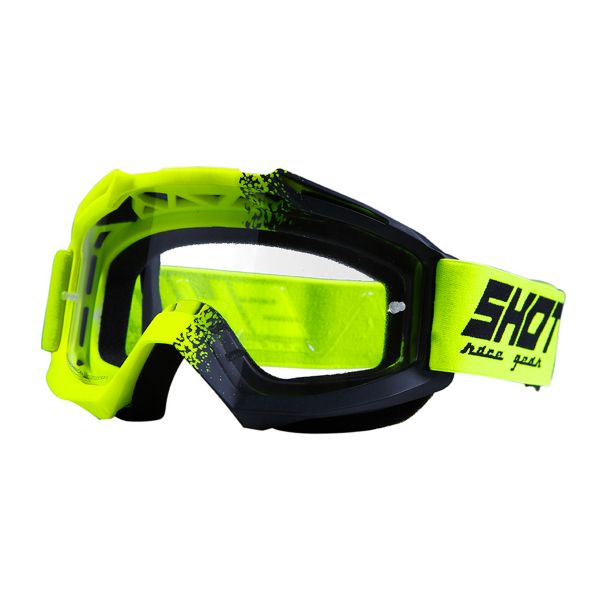 Gafas motocross SHOT Assault Fusion Neon Amarillo Mate