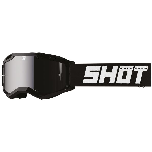 Gafas motocross SHOT Rocket Kid 2.0 Solid Iridium Negro Brillante