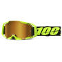 Gafas motocross 100% Visera Armatic Fluo Yellow - Mirror True Gold