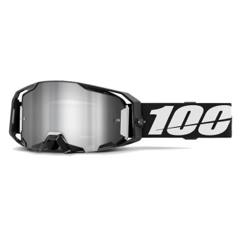 Gafas motocross 100% Armatic Negro - Mirror Silver Flash visera Gafas motocross 100% Armatic Negro - Mirror Silver Flash visera