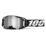 Gafas motocross 100% Armatic Negro - Mirror Silver Flash visera