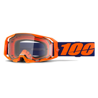 Gafas motocross 100% Armatic Naranja Fluo - Visera transparente