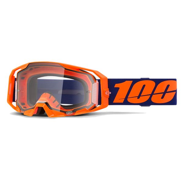 Gafas motocross 100% Armatic Naranja Fluo - Visera transparente