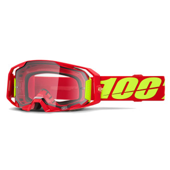 Gafas motocross 100% Armatic Rojo - Visera transparente