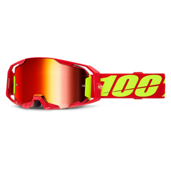 Gafas motocross 100% Armatic Rouge - Visera rojo espejo