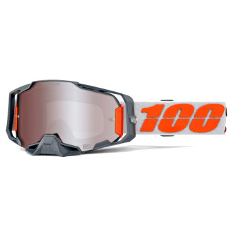 Gafas motocross 100% Armega HiPER Plata - Visera plata espejo