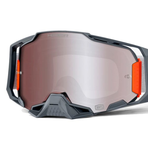 100% Armega HiPER Plata - Visera plata espejo