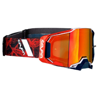 Gafas motocross 100% Armega Seven Onyx - Visera con espejo rojo