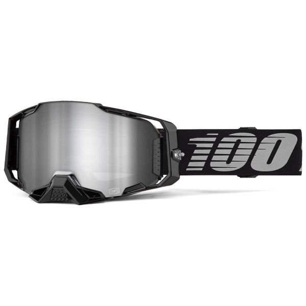 Gafas motocross 100% Armega Black - Iridium Plata
