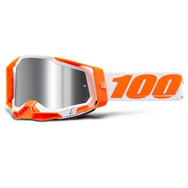 Gafas motocross 100% Racecraft 2 Orange - Iridium Plata Gafas motocross 100% Racecraft 2 Orange - Iridium Plata