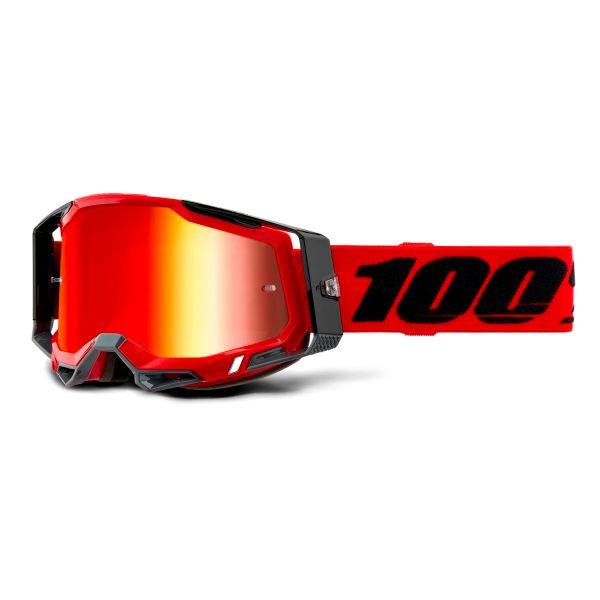 Gafas motocross 100% Racecraft 2 Red - Iridium Rojo