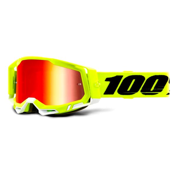 Gafas motocross 100% Racecraft 2 Yellow - Iridium Rojo Gafas motocross 100% Racecraft 2 Yellow - Iridium Rojo