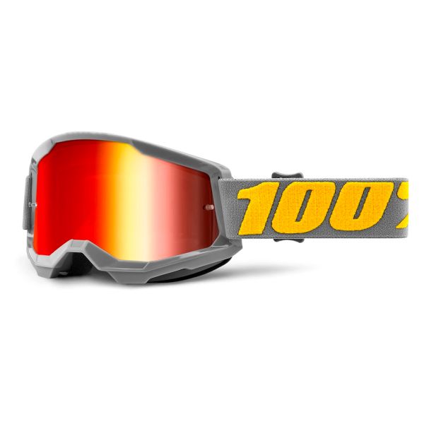 Gafas motocross 100% Strata 2 Izipizi - Iridium Rojo