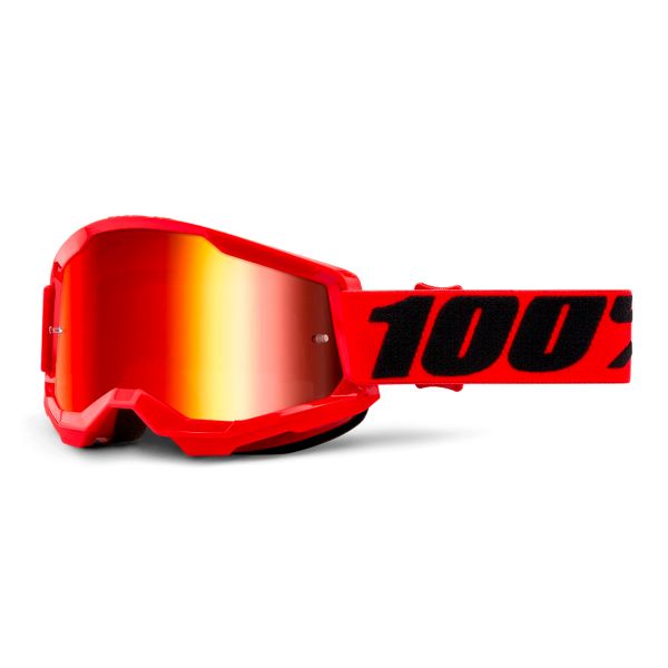 Gafas motocross 100% Strata 2 Red - Iridium Rojo