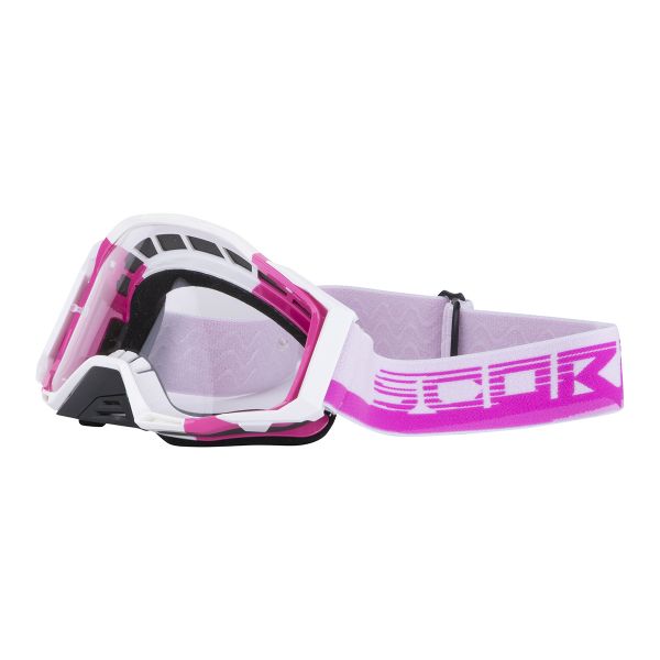 Gafas motocross Scorpion Googles Pink White