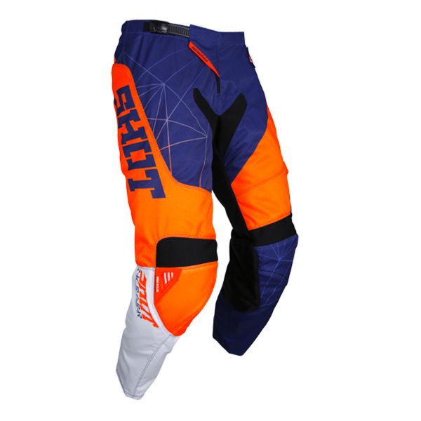 Pantal�n motocross SHOT Contact Infinite Blue Neon Orange Pant
