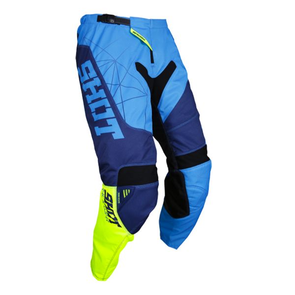 Pantal�n motocross SHOT Contact Infinite Blue Neon Yellow Pant