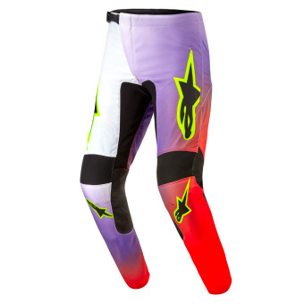Pantaln motocross Alpinestars Fluid Lucent White Neon Red Yellow Fluo Pant