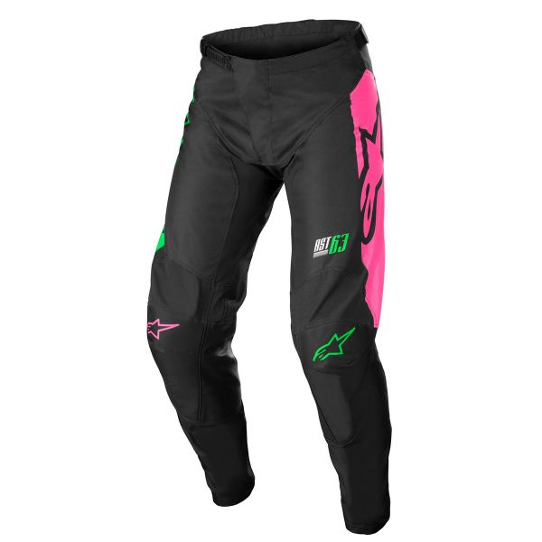 Pantaln motocross Alpinestars Pantaln Racer Compass Negro Verde Nen Rosa Fluo