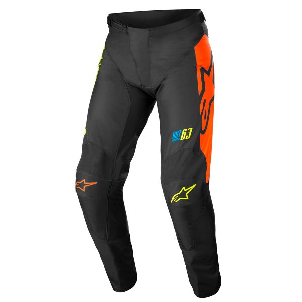 Pantalón motocross Alpinestars Pantalón Racer Compass Negro Amarillo Fluo Coral Pantalón motocross Alpinestars Pantalón Racer Compass Negro Amarillo Fluo Coral