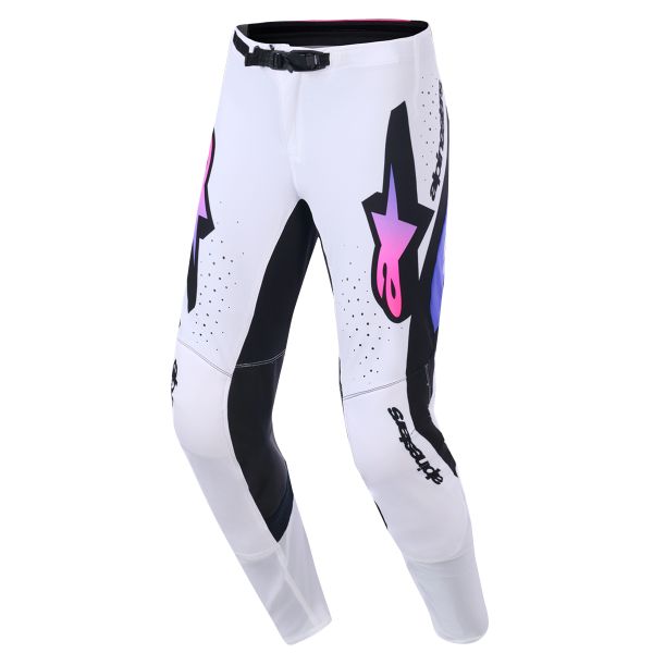 Pantalón motocross Alpinestars Supertech Pro Vista Pants White Purple Black Pantalón motocross Alpinestars Supertech Pro Vista Pants White Purple Black