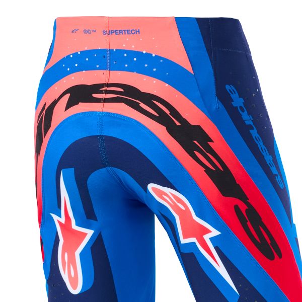Alpinestars Supertech Vista Pants Dark Navy Hot Coral Cobalt
