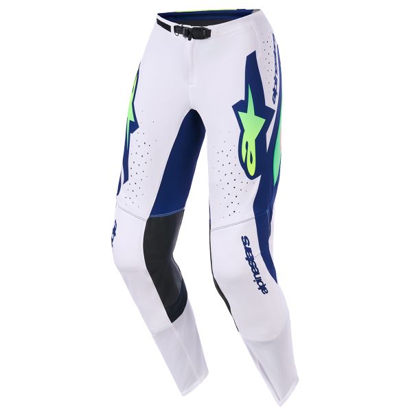 Pantaln motocross Alpinestars Supertech Vista Pants Light Gray Yellow Fluo Blue