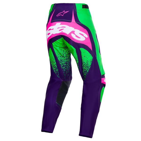 Alpinestars Techstar Nomur Pants Deep Purple Green Pink Fluo