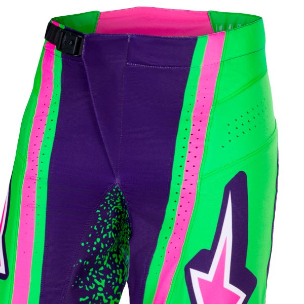Alpinestars Techstar Nomur Pants Deep Purple Green Pink Fluo