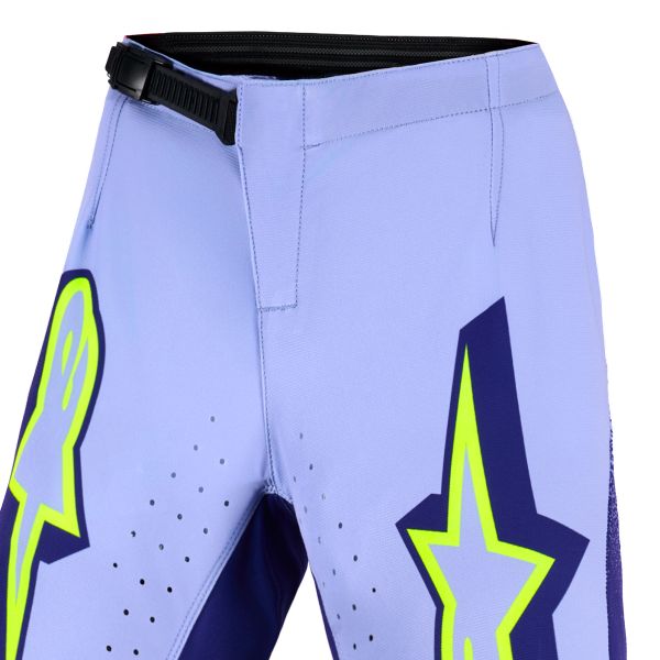 Alpinestars Youth Supertech Scenz Pants Purple Yellow Fluo